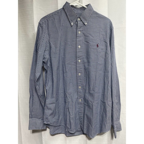 Ralph Lauren Button Up Long Sleeve Shirt Size Large White‎ Blue - Picture 3 of 5